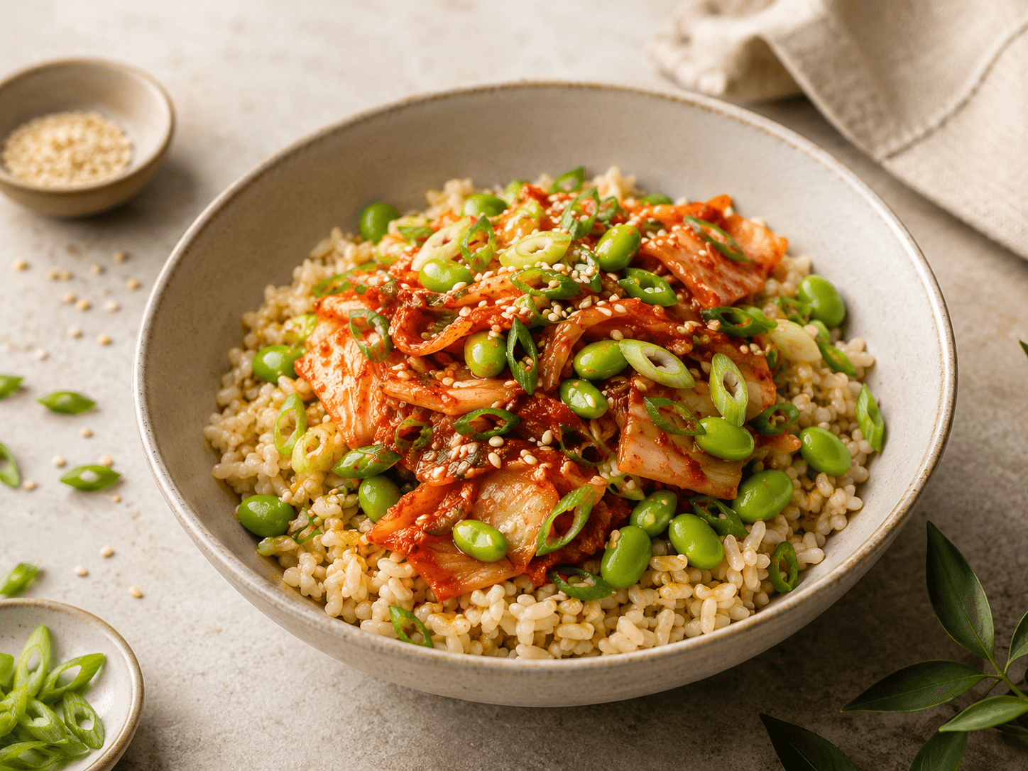 Kimchi & Brown Rice Power Bowl