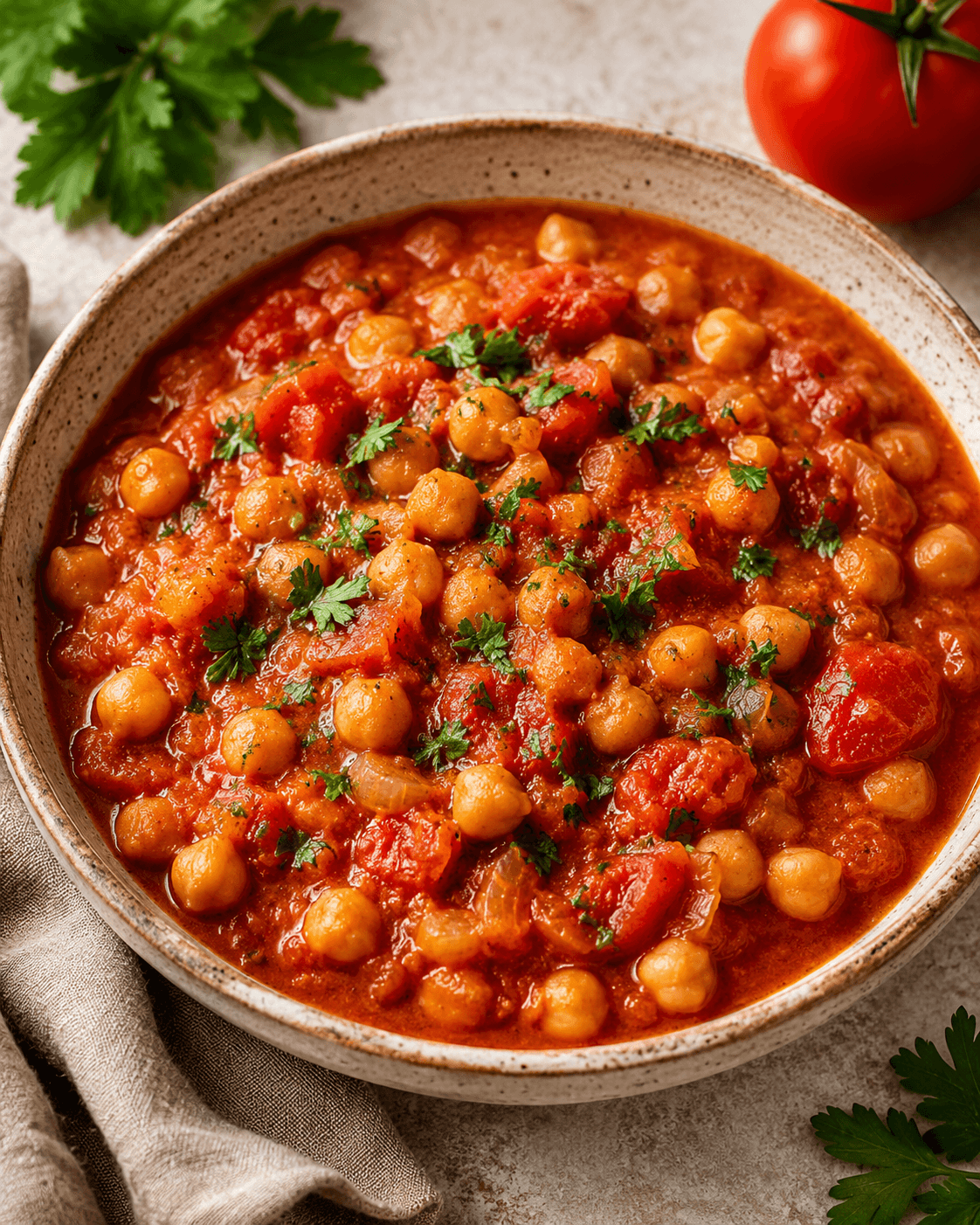 Mediterranean Chickpea & Tomato Stew