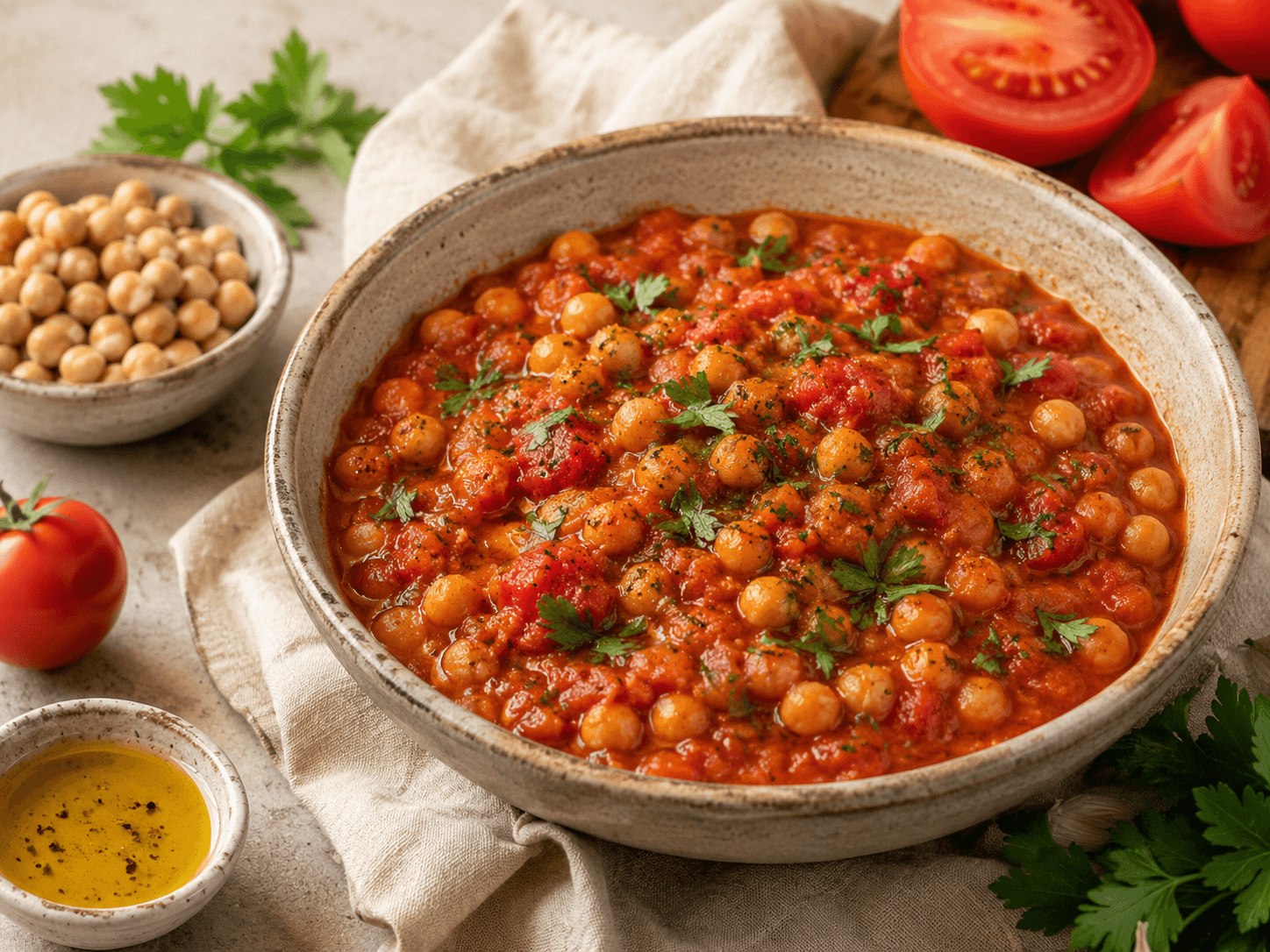 Mediterranean Chickpea & Tomato Stew