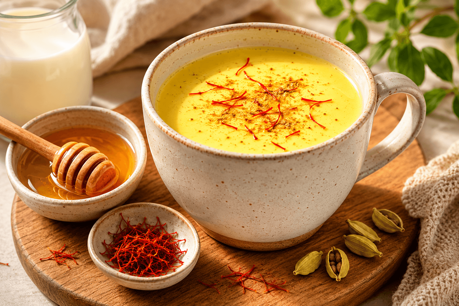 Warm Milk with Saffron & Honey