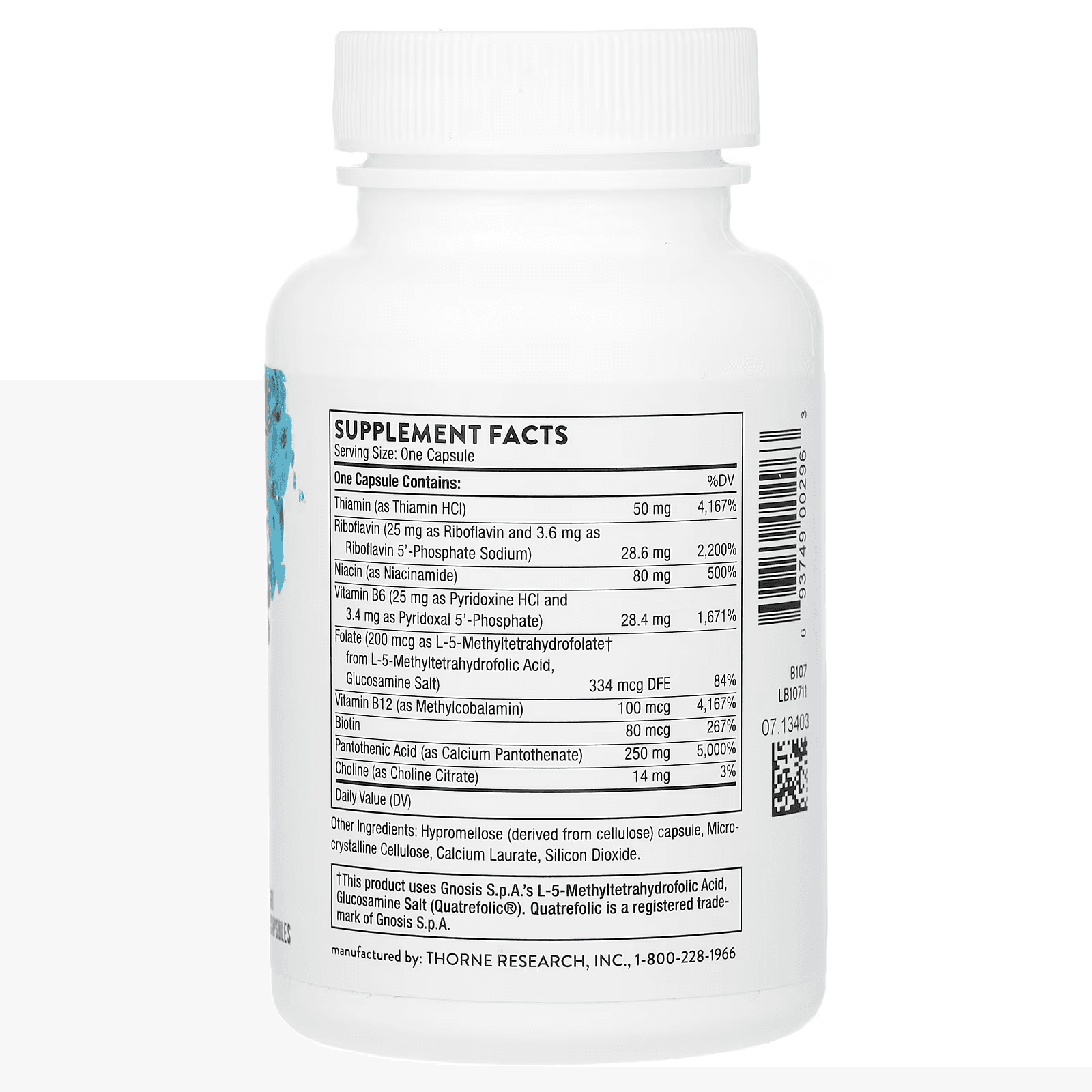Thorne, Stress B-Complex, 60 Capsules thumbnail 2